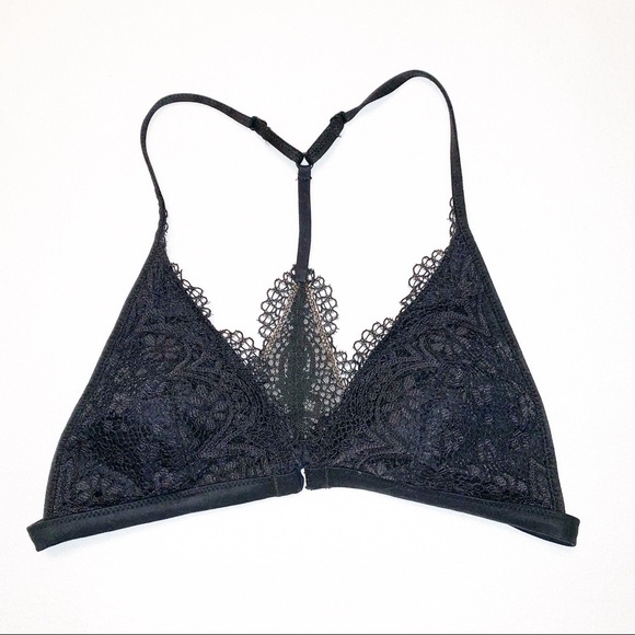 black lace racerback bralette